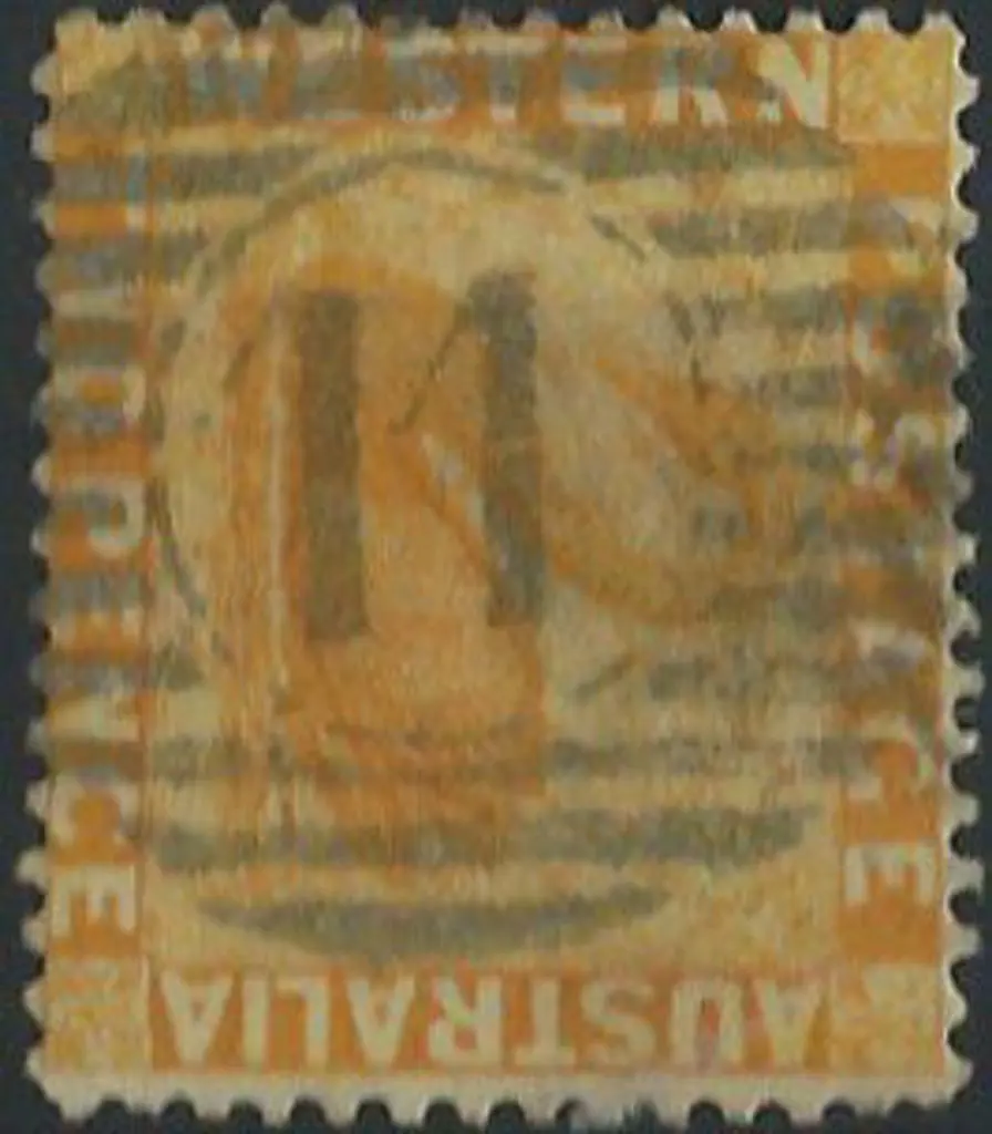 Berkshire Valley 12 bar 11 on 2d yellow (1882) wmk ... Image 1++