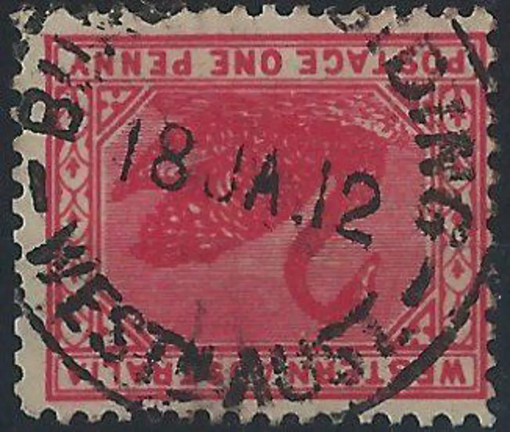 Burgess Siding B28 on 1d red swan dated 18 JA 12. ... Image 1++