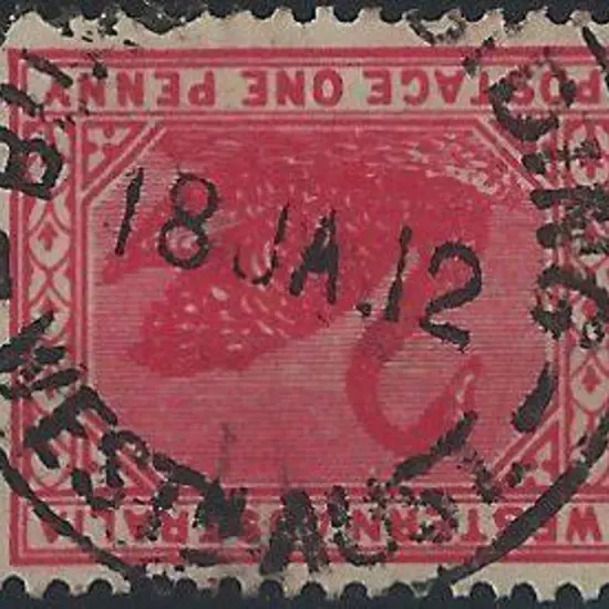 Burgess Siding B28 on 1d red swan dated 18 JA 12. ...