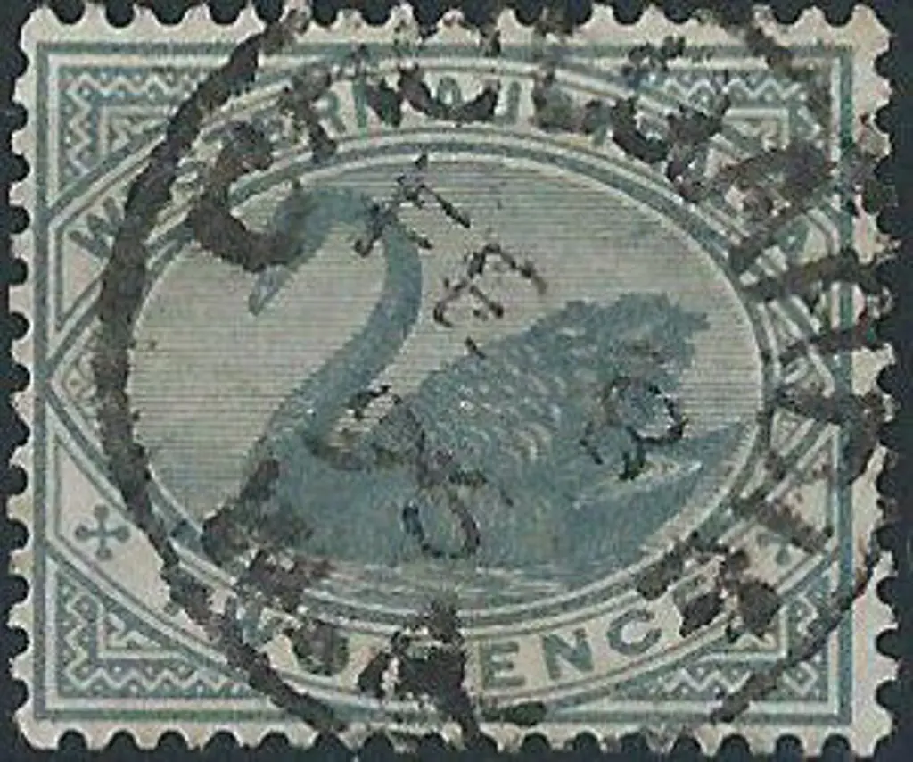 Coolgardie 3b-d on 2d grey swan dated 8 FEB 96. ... Image 1++