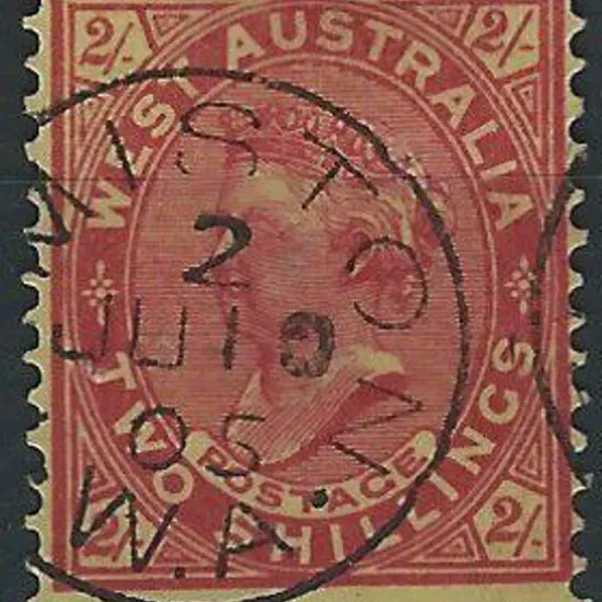 Fimiston 3b in 2 on 2/- red/yellow QV dated 10 JU ...