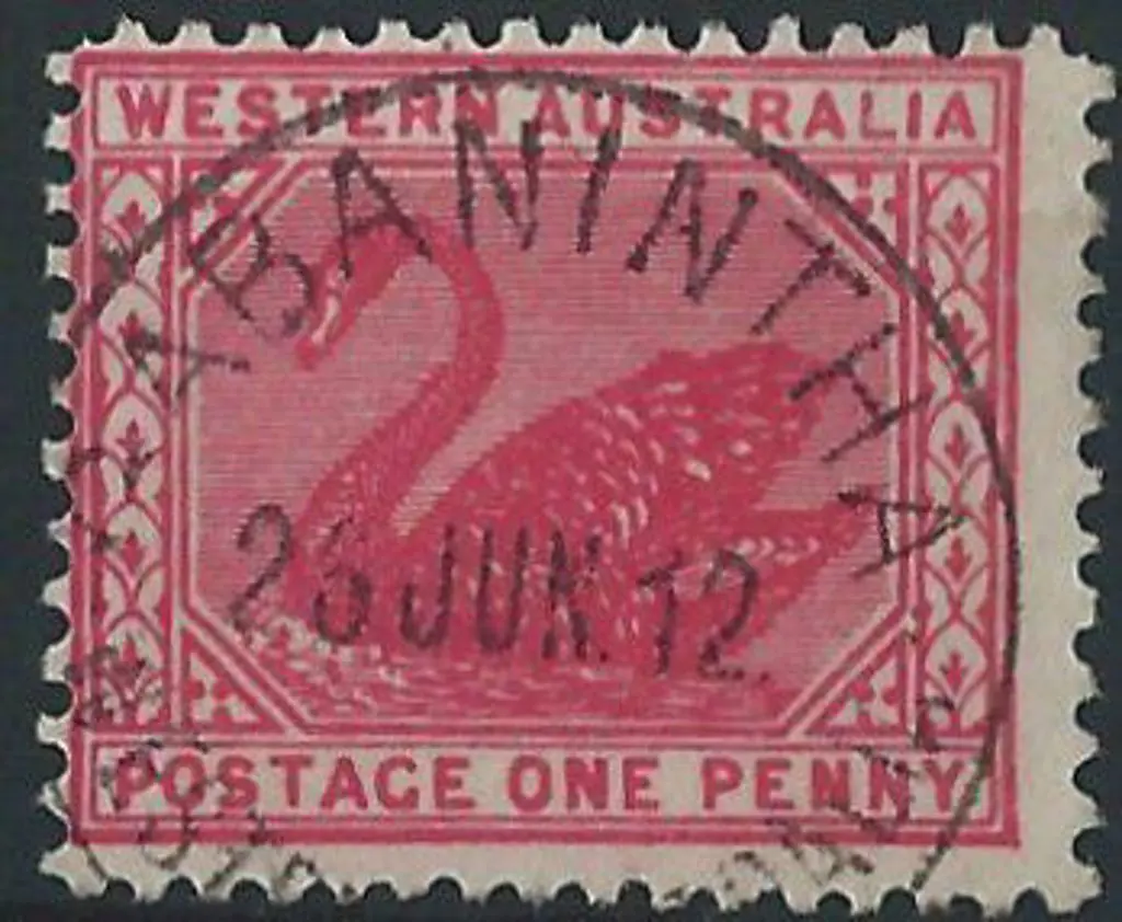 Gabinintha A25 on 1d red swan dated 26 JU 12. ... Image 1++