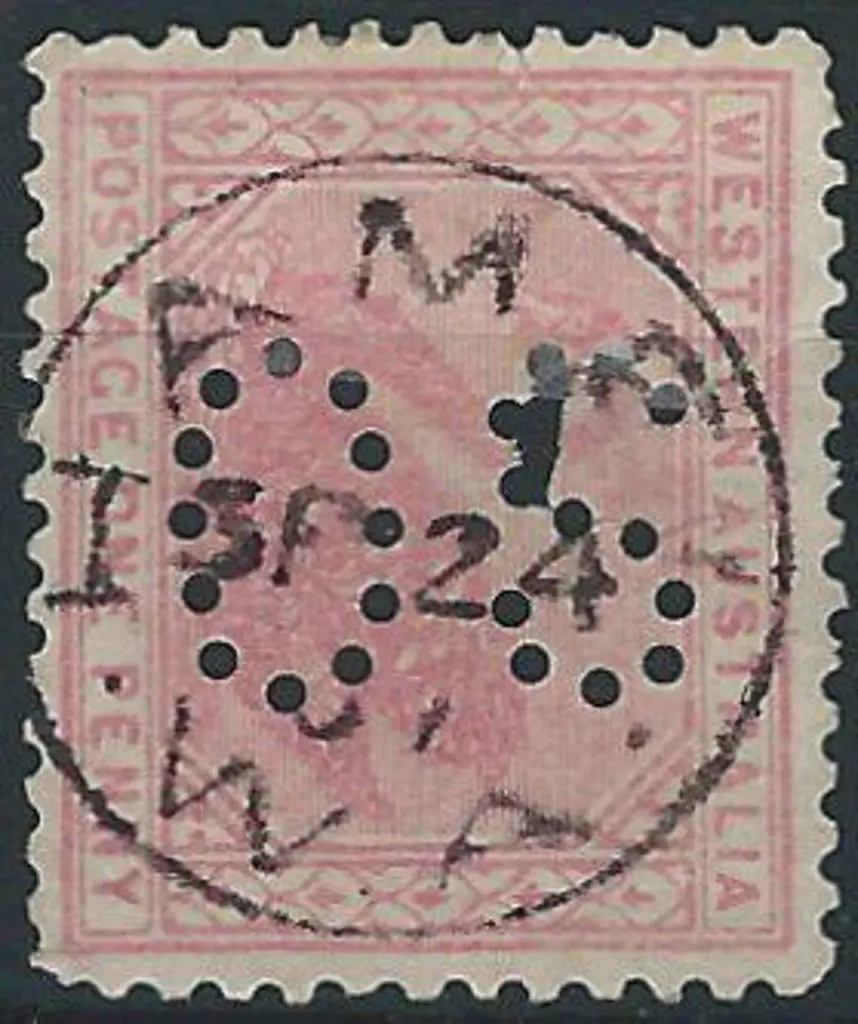 Hamel 3b on 1d red swan perfined OS dated 24 SE 07 ... Image 1++