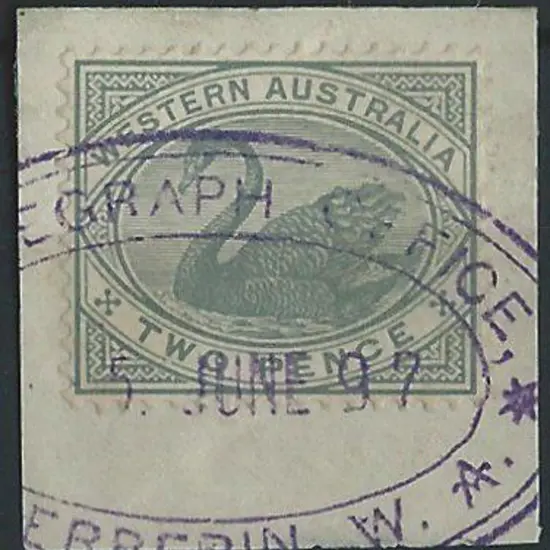 Kellerberin Telegraph Office ORS in violet on 2d ...