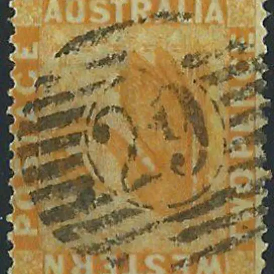 Kojonup 12 bar 29 on 2d yellow (1876) wmk crown CC ...
