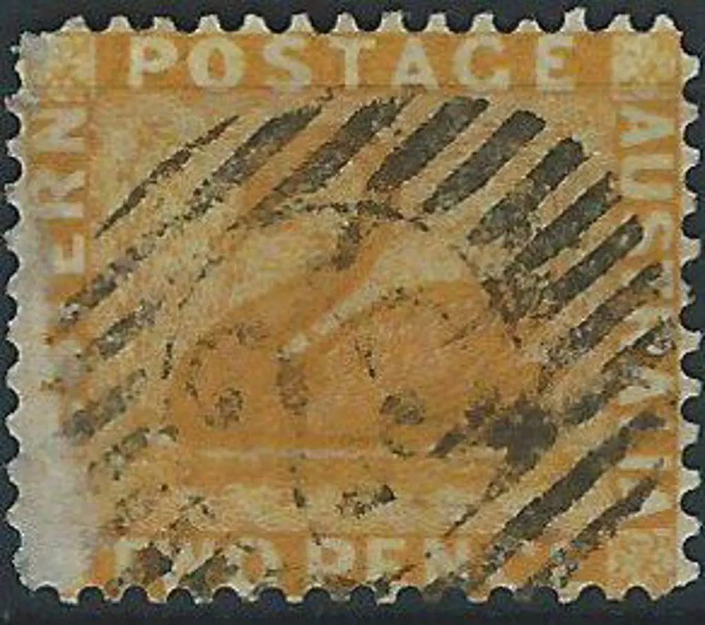 Lockeville 12 bar 25 on 2d yellow (1882) wmk crown ... Image 1++