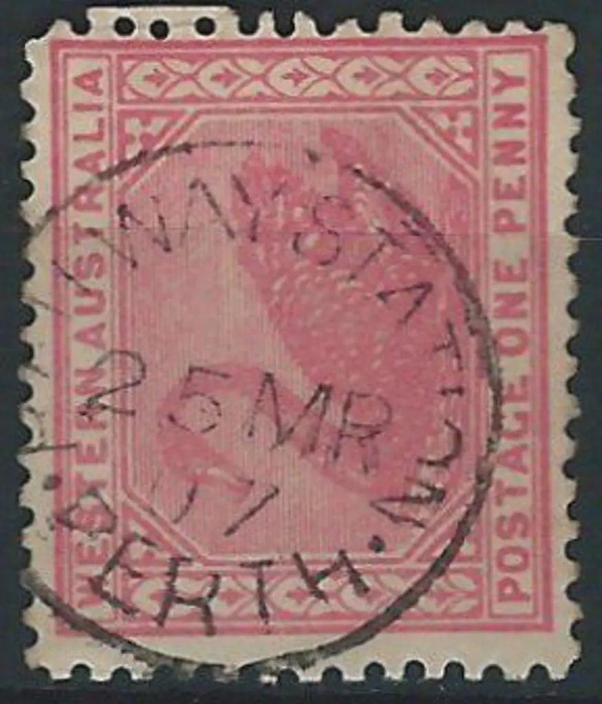 Perth Railway Station - S.M.R CDS5 on 1d red swan ... Image 1++