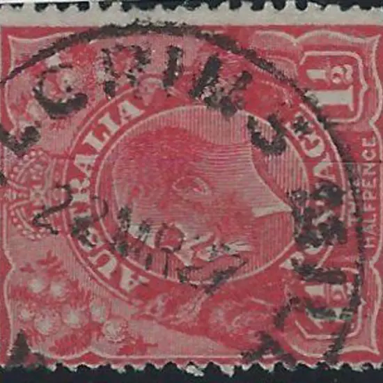 Pilgrims Mill A29 on 1½d red KGV dated 22 MR 27. ...