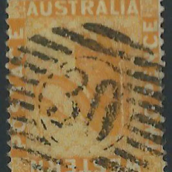 Roebourne 12 bar 30 on 2d yellow (1882) wmk crown ...