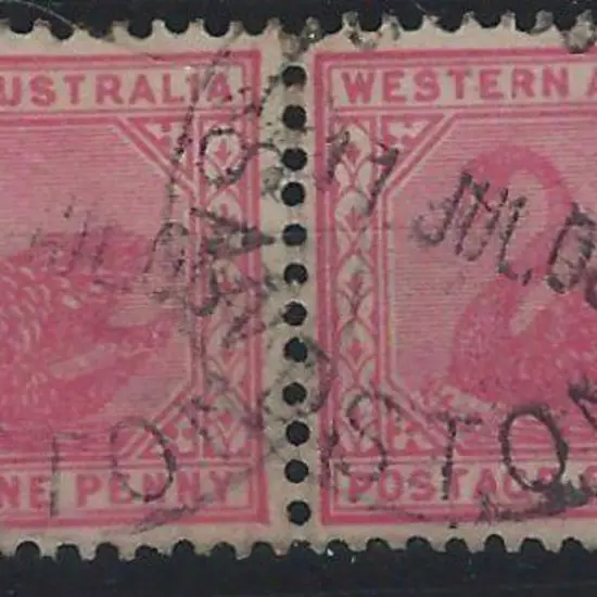Sandstone Savings Bank SBv on 1d red swan pair ...