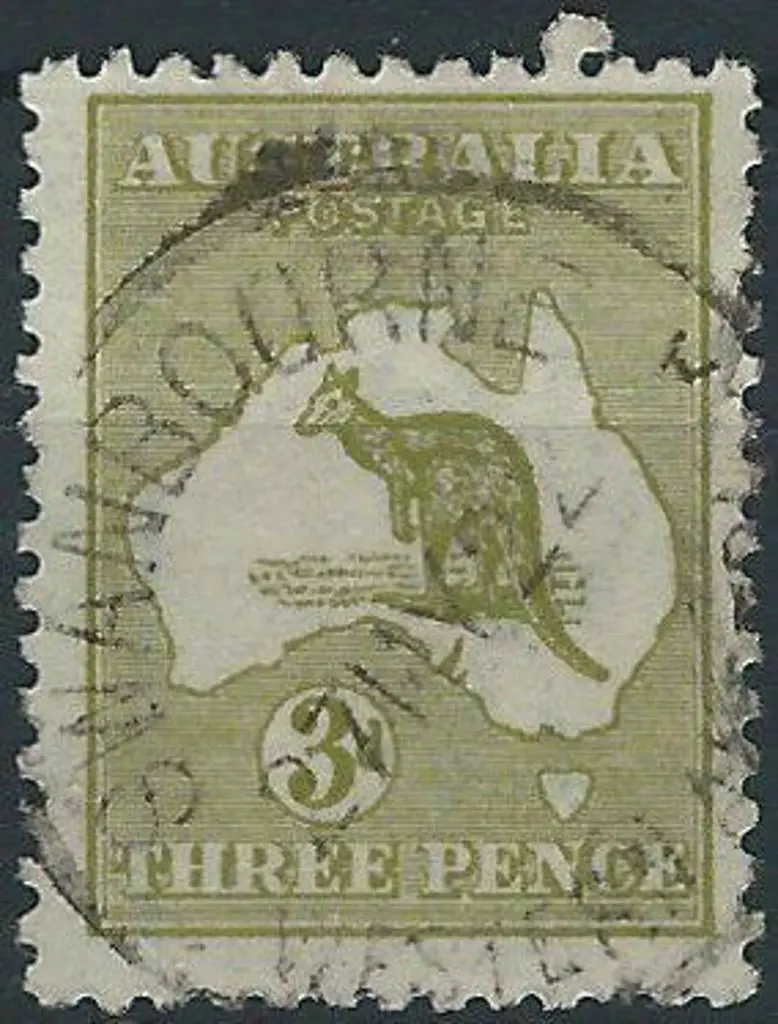 Swanbourne A27 on 3d olive 3rd wmk kangaroo dated ... Image 1++