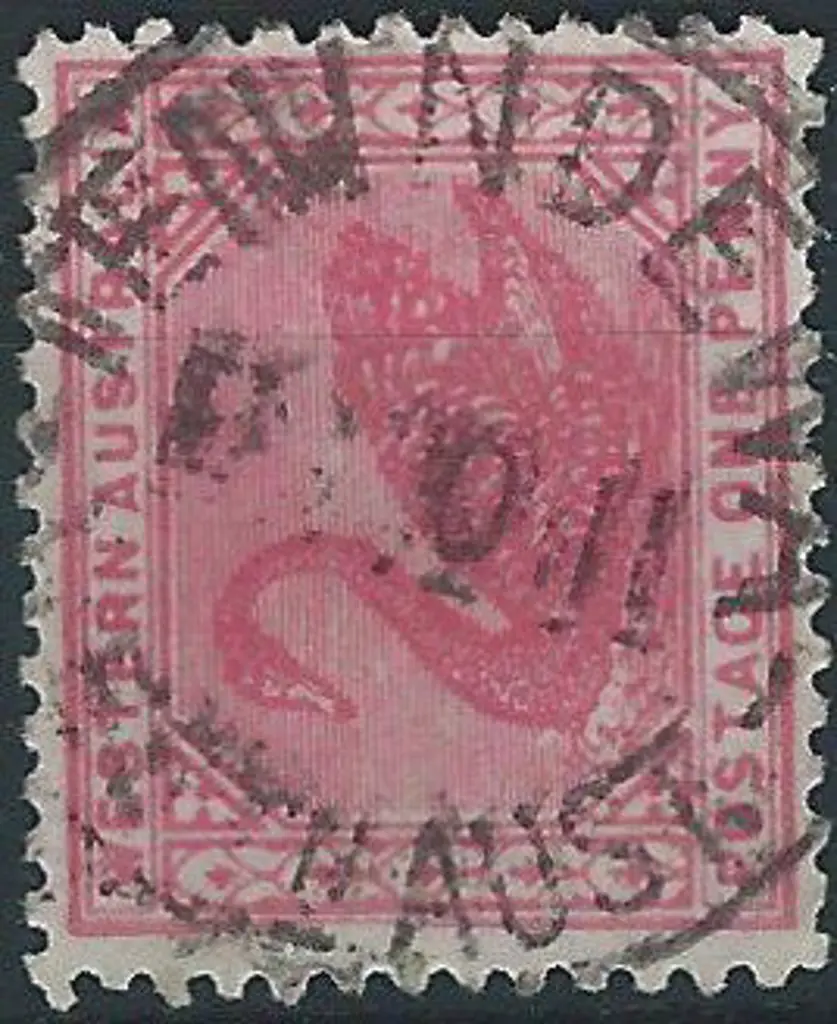 Tenindewa B28 on 1d red swan dated 18 NOV 11. PMI ... Image 1++