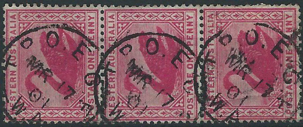 Travelling Post Office EG4 with 3 strikes on a 1d ... Image 1++