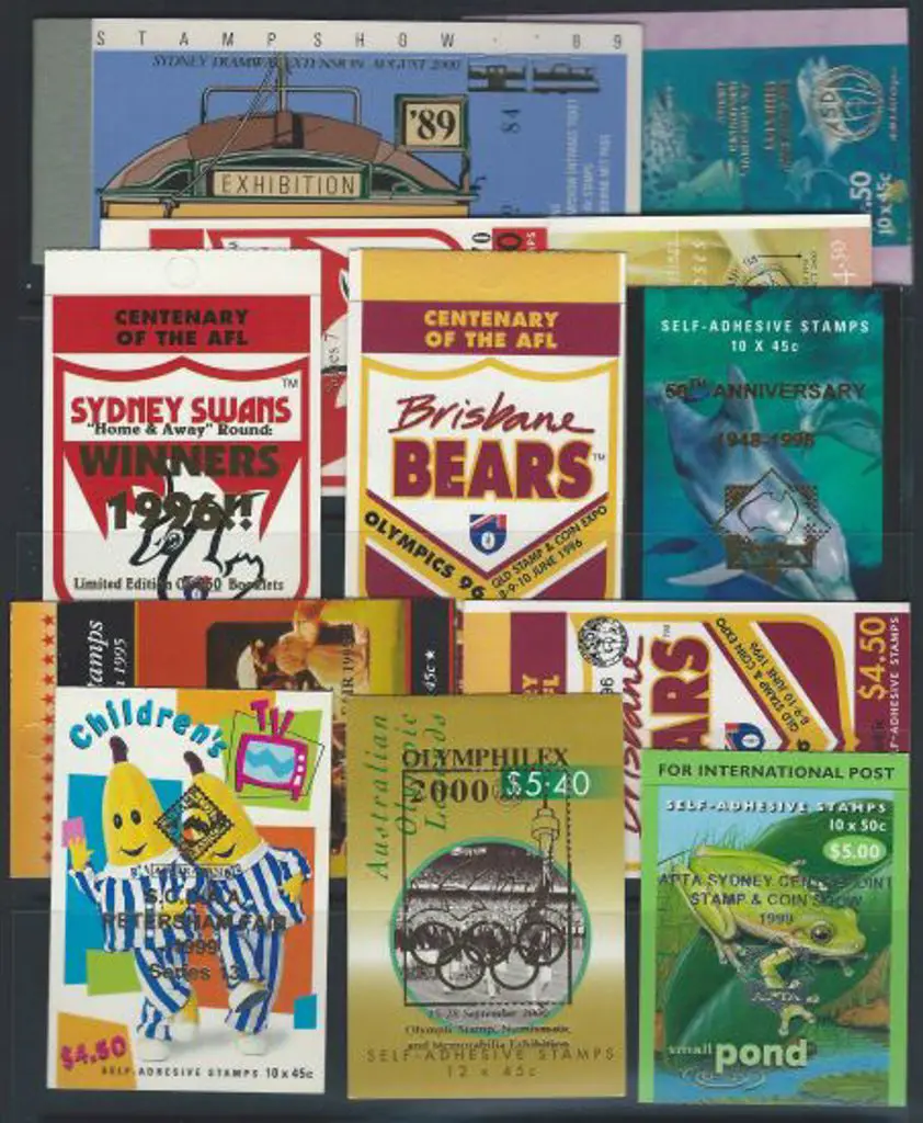 Booklets 1995-2000 range of ovptd incl $4.50 World ... Image 1++