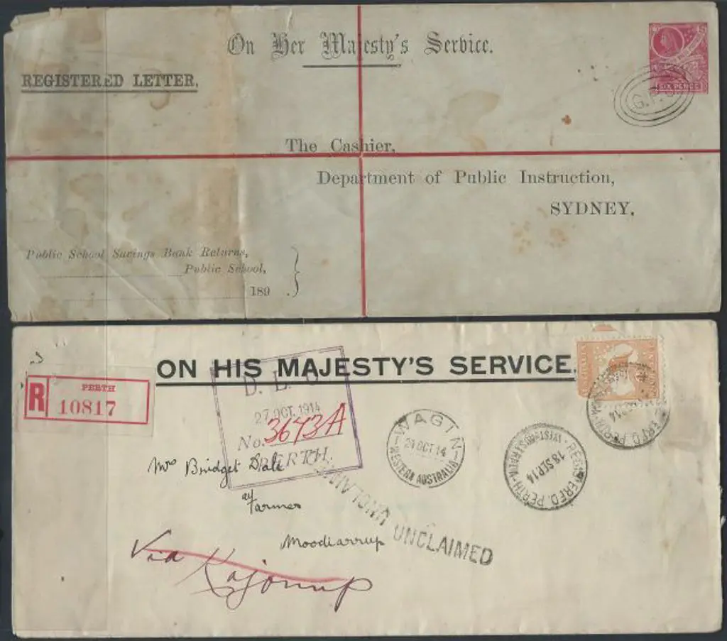 Registered Mail 4 large envelopes comprising NSW ... Image 1++
