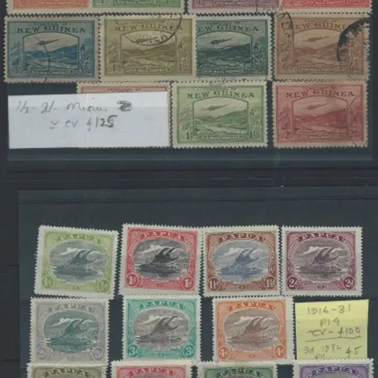 Papua & New Guinea MLH & used on stockcards ...