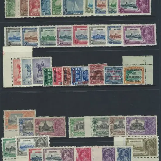 Royalty 1935 Silver Jubilee MUH sets for Antigua, ...
