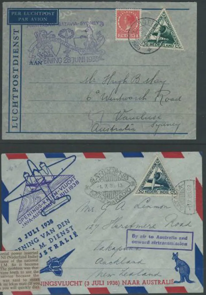Airmails Collection 1938-1976 group of KLM covers ... Image 1++