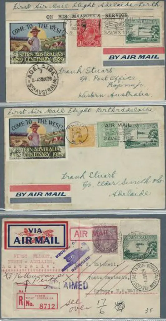 1927-1929 Australian internal covers comprising 17 ... Image 1++