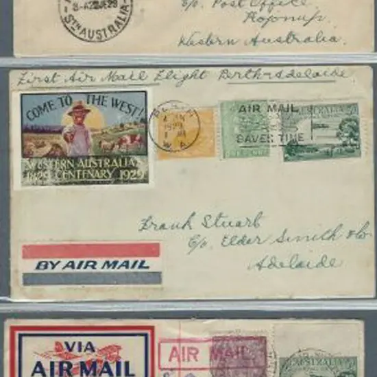1927-1929 Australian internal covers comprising 17 ...