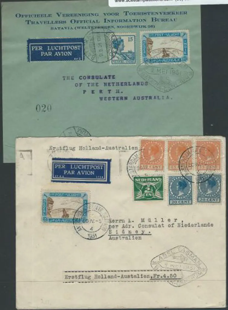 1931 (9th May) Batavia-Perth (Consulate of the ... Image 1++