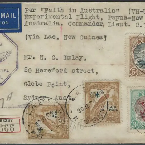 1934 (July) Papua-Australia First Official Air ...