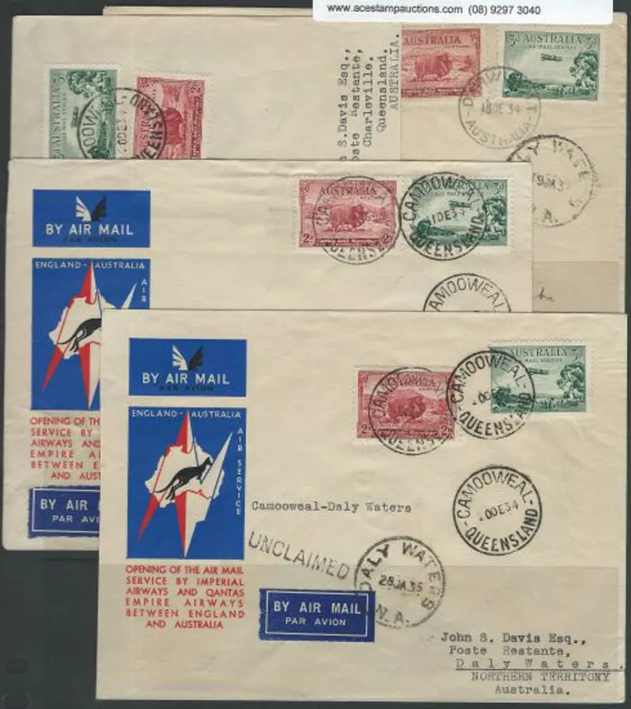 1934 (8th Dec) Imperial Airways/Qantas printed ... Image 1++