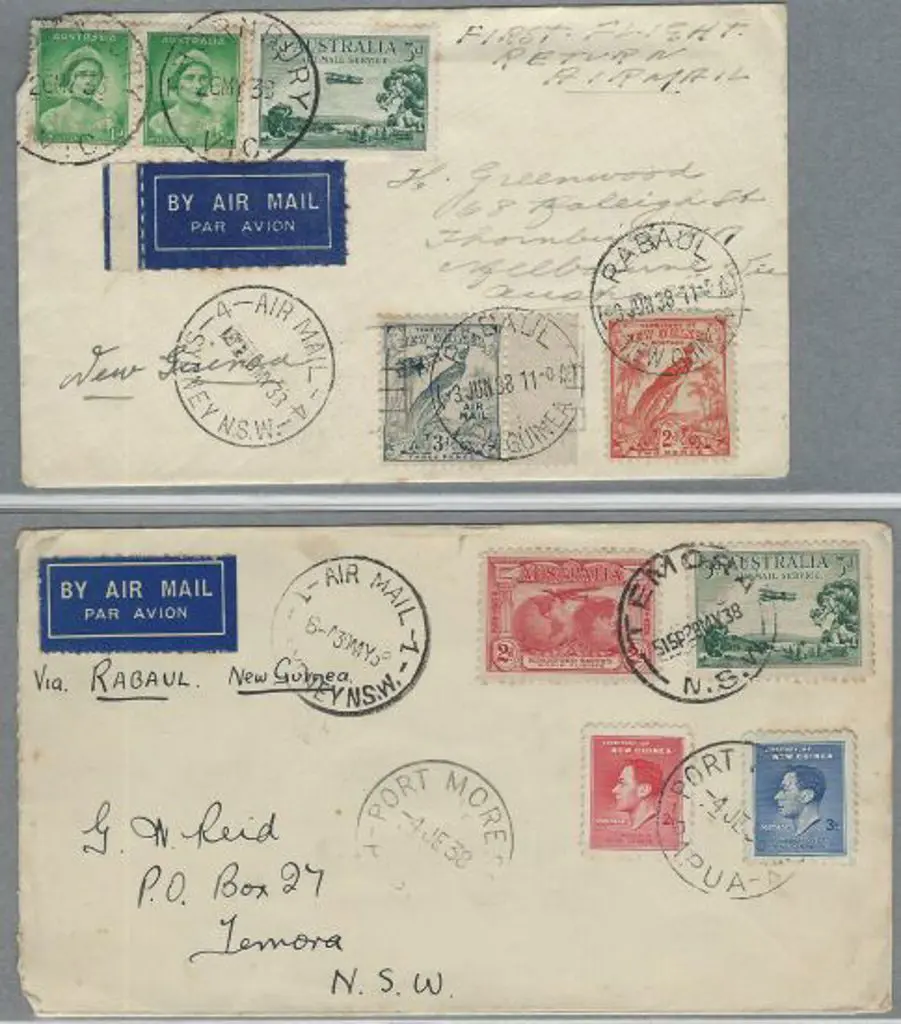 1938 (May) Aust to New Guinea & Aust to Papua ... Image 1++
