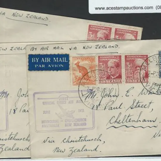 1951 (28th June) First Official Direct Airmail ...