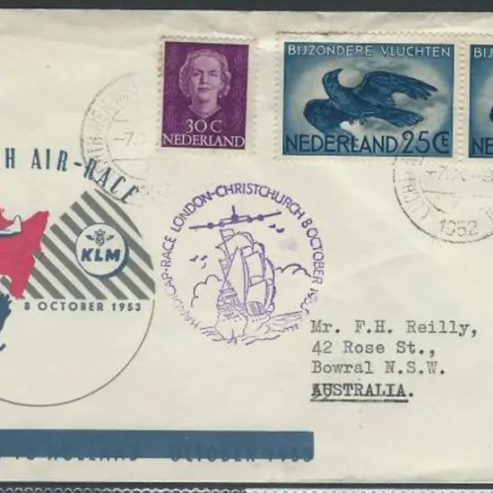 1953 (8th Oct) London to Christchurch Air Race ...