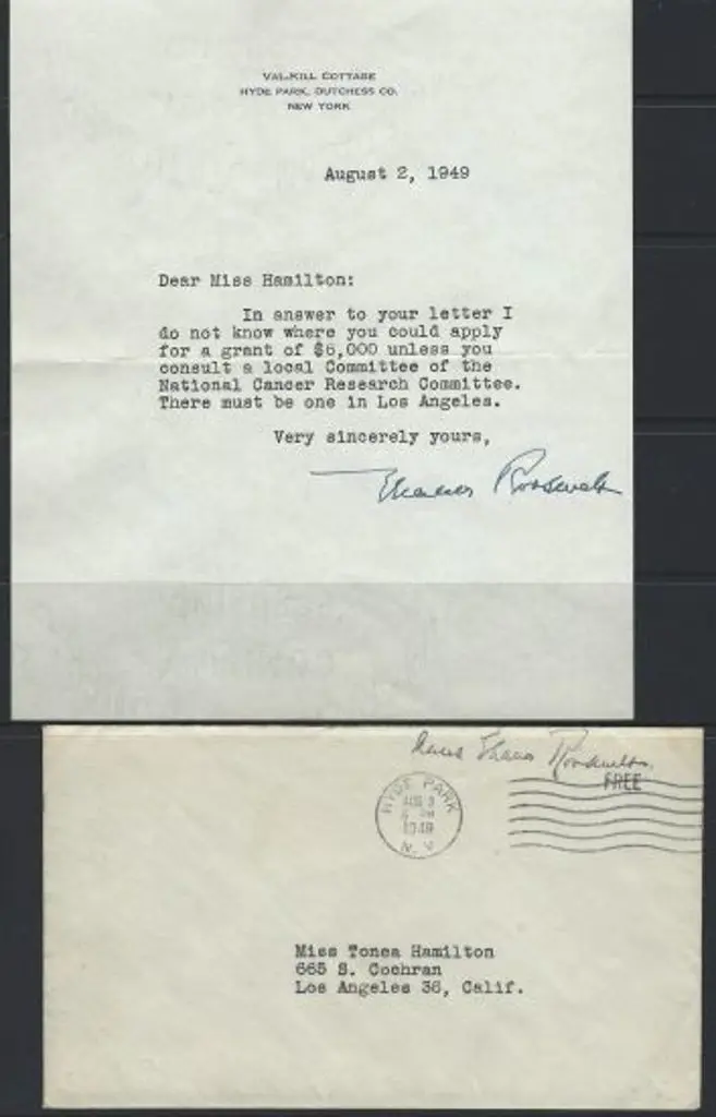 Eleanor Roosevelt 1949 (2nd Aug) typed letter from ... Image 1++