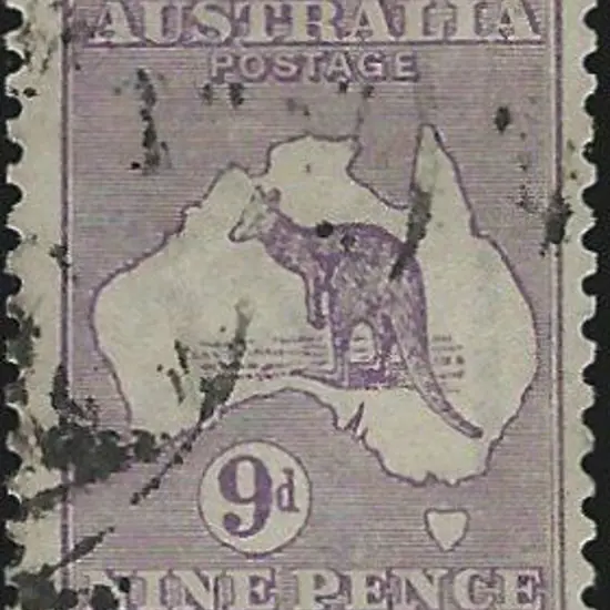 1915 2nd wmk 9d Violet with wmk inverted. Good to ...