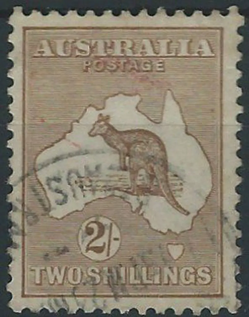 1915 2nd wmk 2/- brown. Fine used but light red ... Image 1++