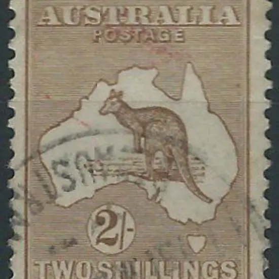 1915 2nd wmk 2/- brown. Fine used but light red ...