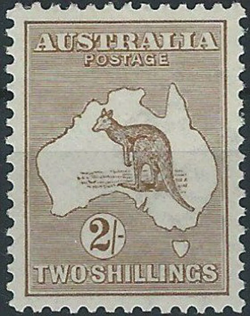 1915 2nd wmk 2/- light brown. MLH, well centred ... Image 1++