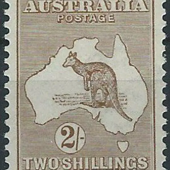1915 2nd wmk 2/- light brown. MLH, well centred ...