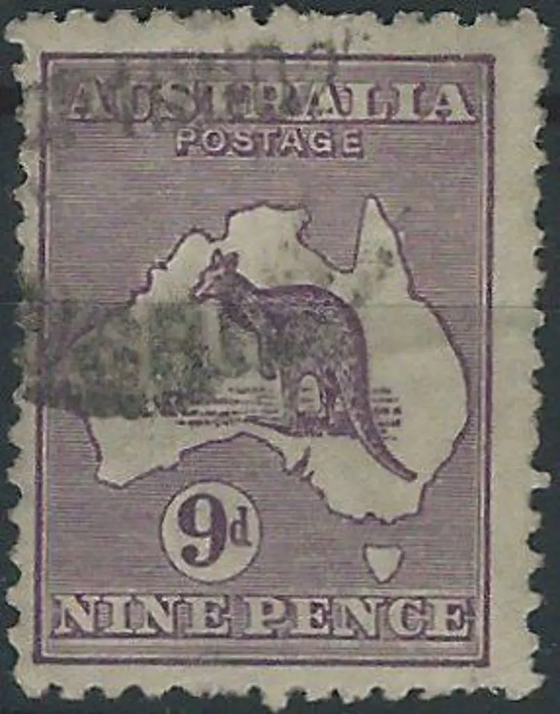1915-28 3rd wmk 9d violet with inverted wmk. Good ... Image 1++