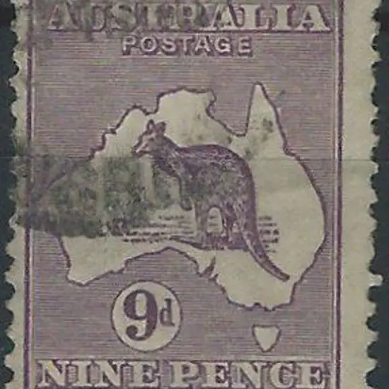1915-28 3rd wmk 9d violet with inverted wmk. Good ...