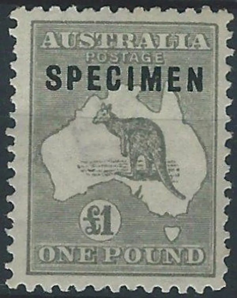 1915-28 3rd wmk £1 grey ovptd SPECIMEN type C, ... Image 1++