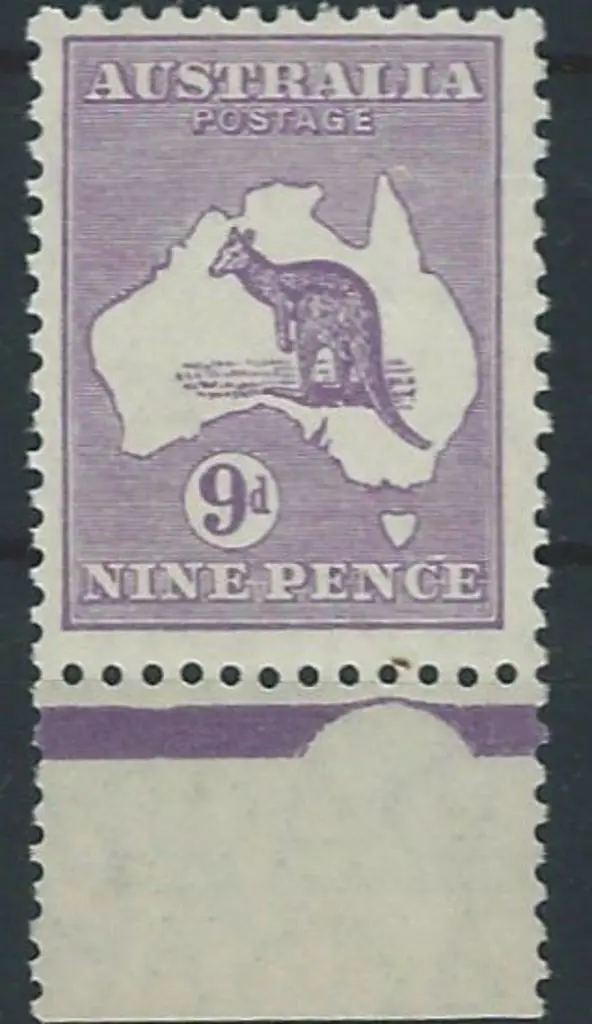 1923-30 Smult 9d pale violet. MUH marginal with ... Image 1++
