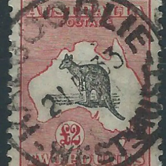 1923-30 Smult £2 black & rose well centred with ...