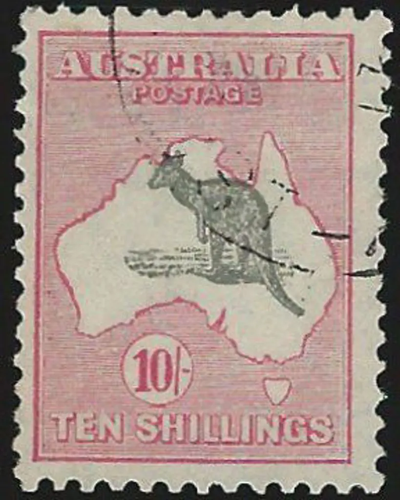 1931-47 CofA 10/- grey & pink light with light cds ... Image 1++