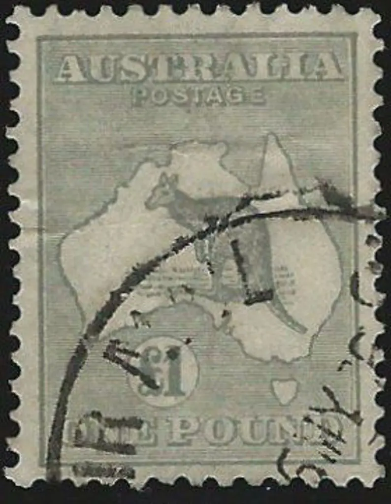 1931-47 CofA £1 grey. Good to fine used with part ... Image 1++