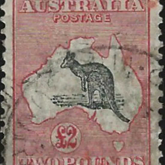 1931-47 CofA £2 black & rose used by indistinct ...