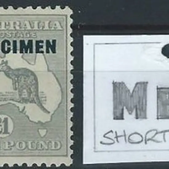 1931-47 CofA 10/-, £1 & £2 kangaroos ovptd ...