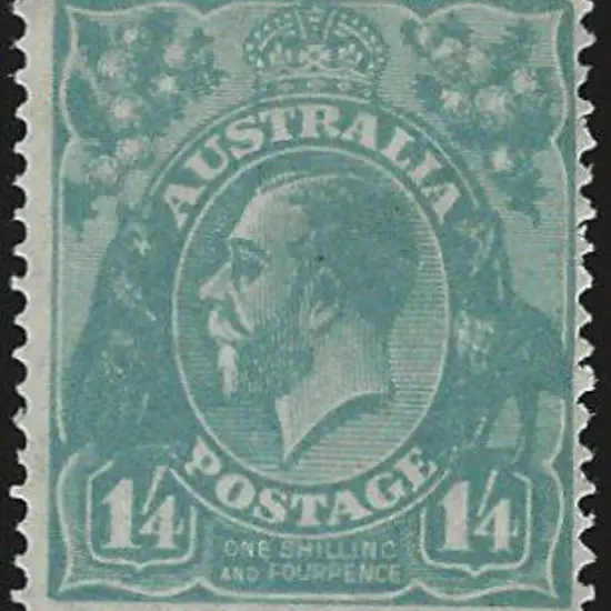 1926-30 SM wmk Perf.14 1/4d deep greenish blue. ...