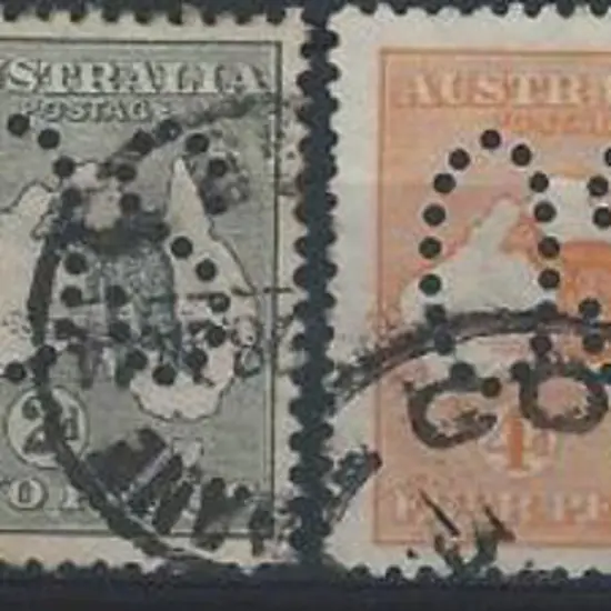 1913 ½d, 1d, 2d, 4d, 6d & 9d kangaroos all ...