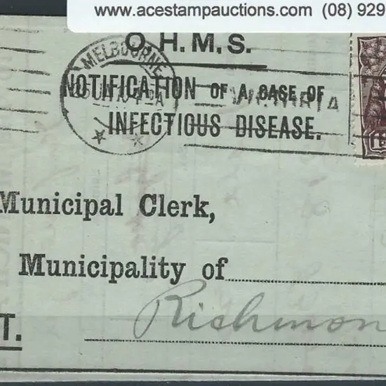 1919 (25th January) "Notification of a Case of ...