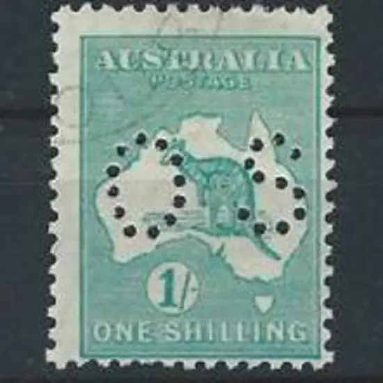 1929/30 6d to 5/- kangaroos, Sm Mult wmk, perfined ...