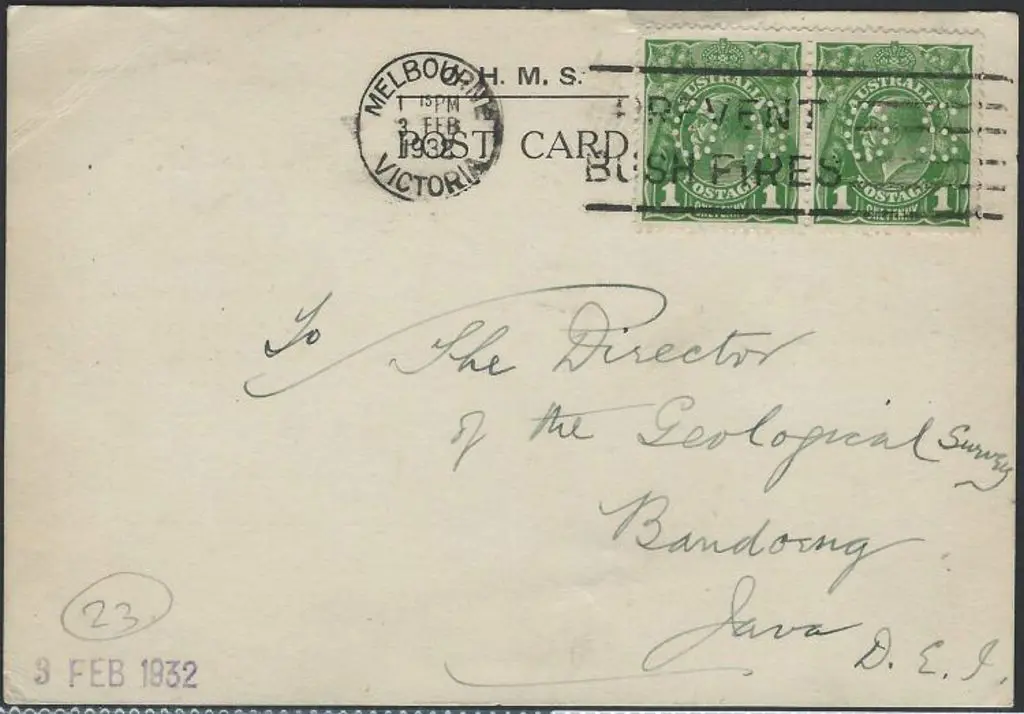 1932 OHMS Geological Survey of Victoria card ... Image 1++